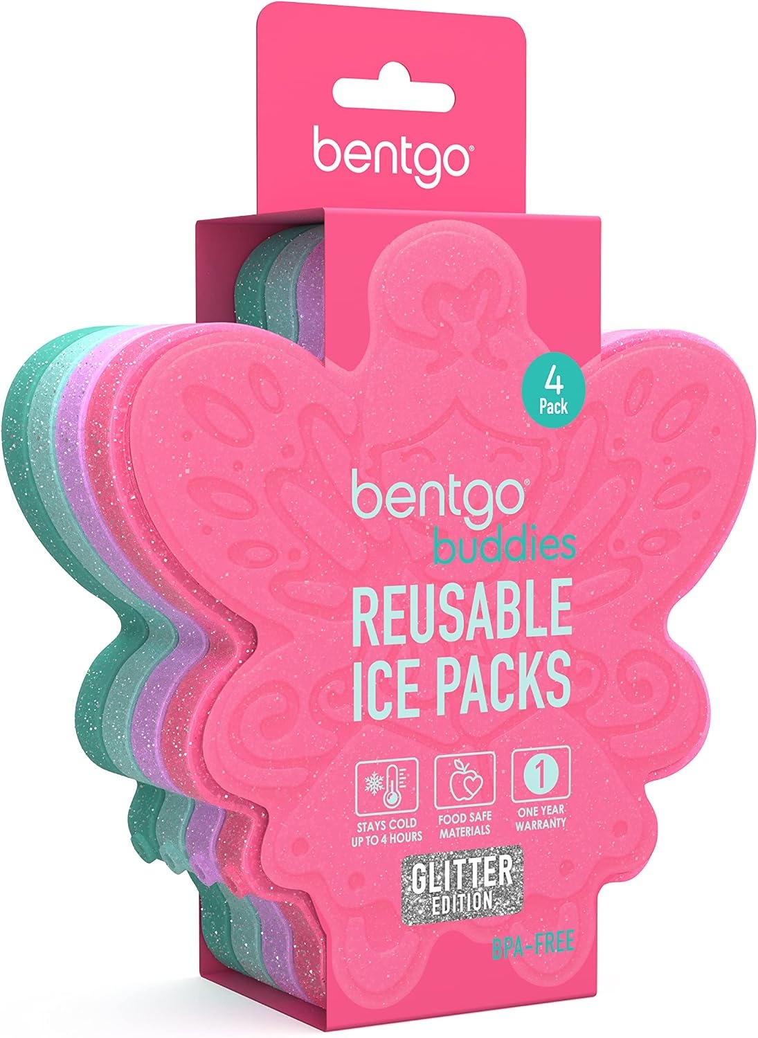 image:imageBentgo Buddies Reusable Ice Packs for KidsGlitter Edition Fairy
