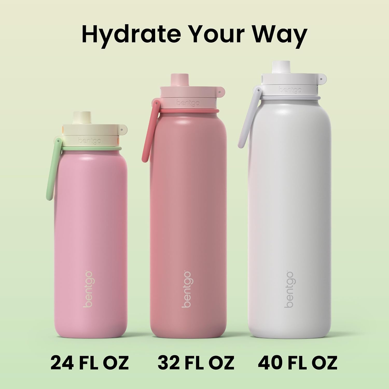 image:imageBentgo Flip 2in1 Straw amp Chug LeakProof Insulated Water Bottle 24 fl ozSherbet