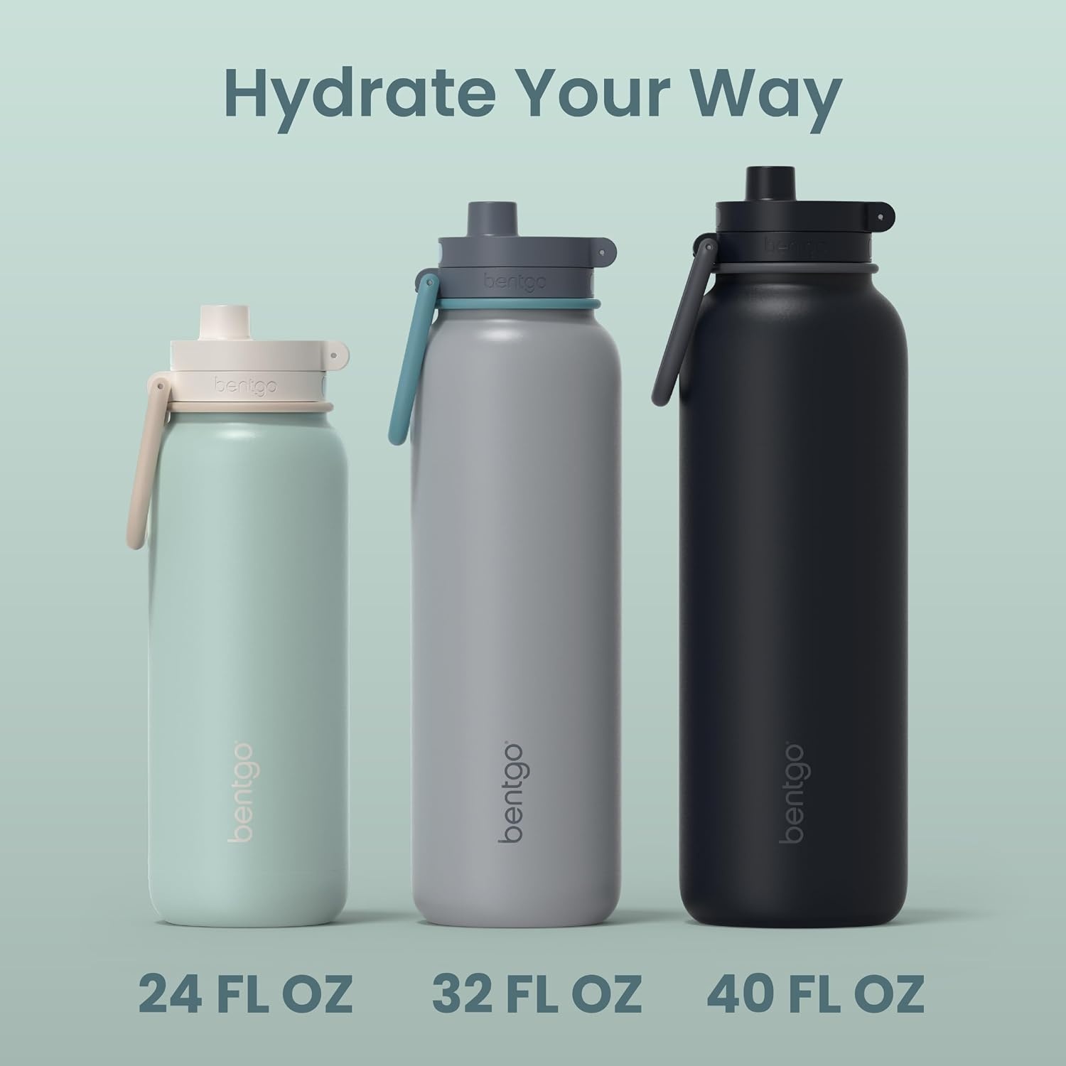 image:imageBentgo Flip 2in1 Straw amp Chug LeakProof Insulated Water Bottle 24 fl ozSunDay