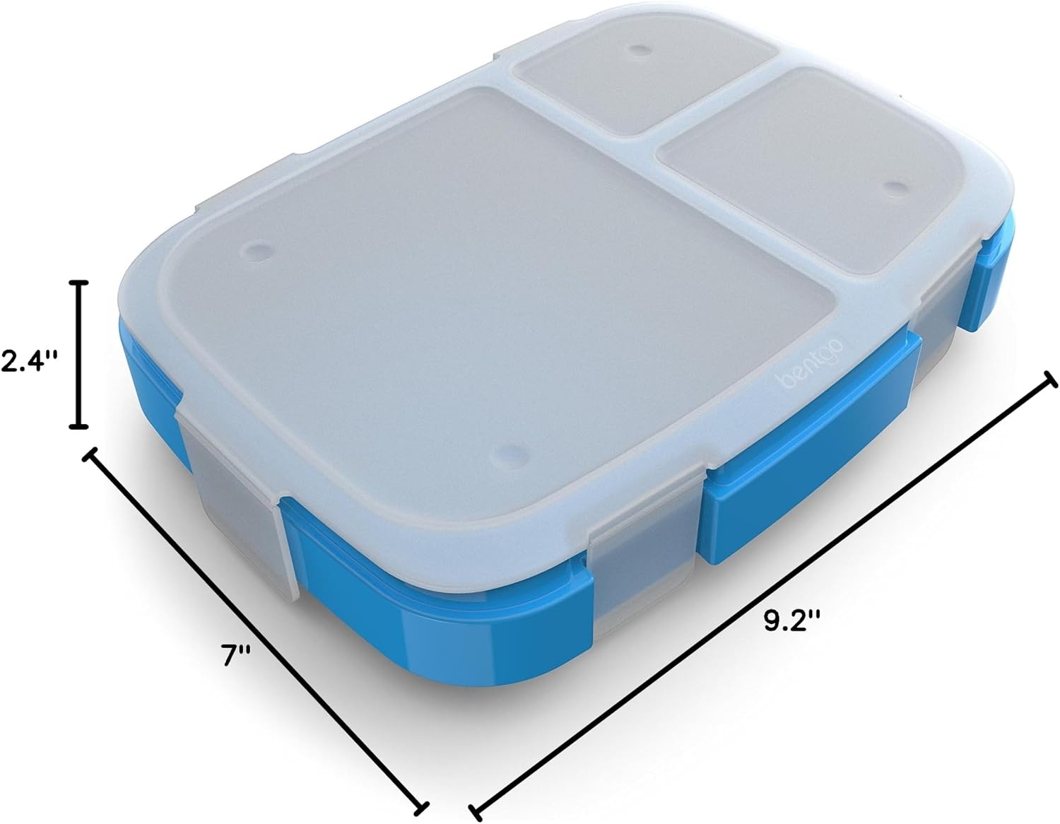 image:imageBentgo Fresh Tray with Cover Reusable 4Compartment Meal Prep ContainerBlue