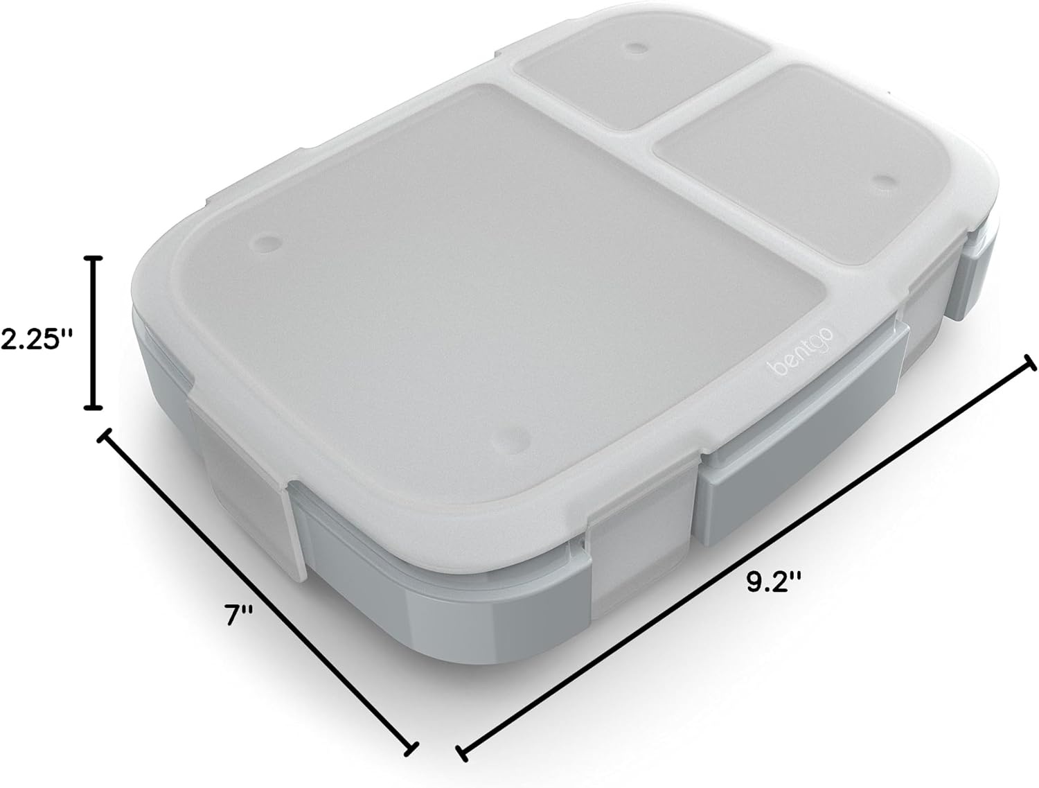 image:imageBentgo Fresh Tray with Cover Reusable 4Compartment Meal Prep ContainerGray