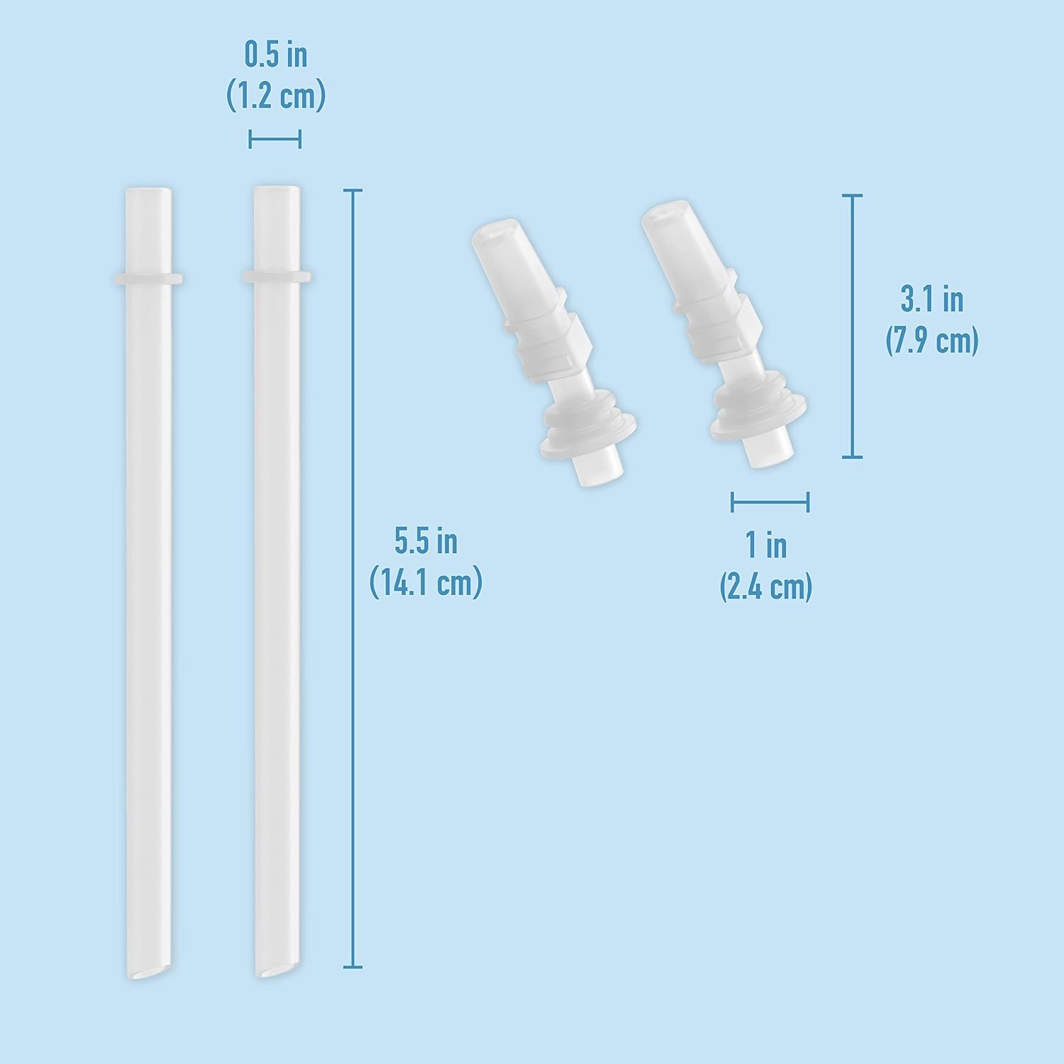 image:imageBentgo Kids Water Bottle Replacement Straws 2Pack of Reusable LeakProof BPAFree SafeSip Straws amp Valves for Bentgo Water Bottles BGKDWB BGKDSTBL