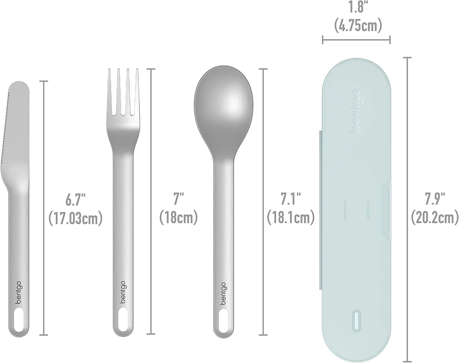 image:imageBentgo Stainless Steel Reusable Travel Utensil SetAqua
