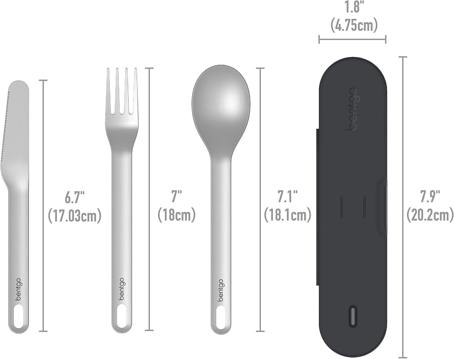 image:imageBentgo Stainless Steel Reusable Travel Utensil SetCarbon