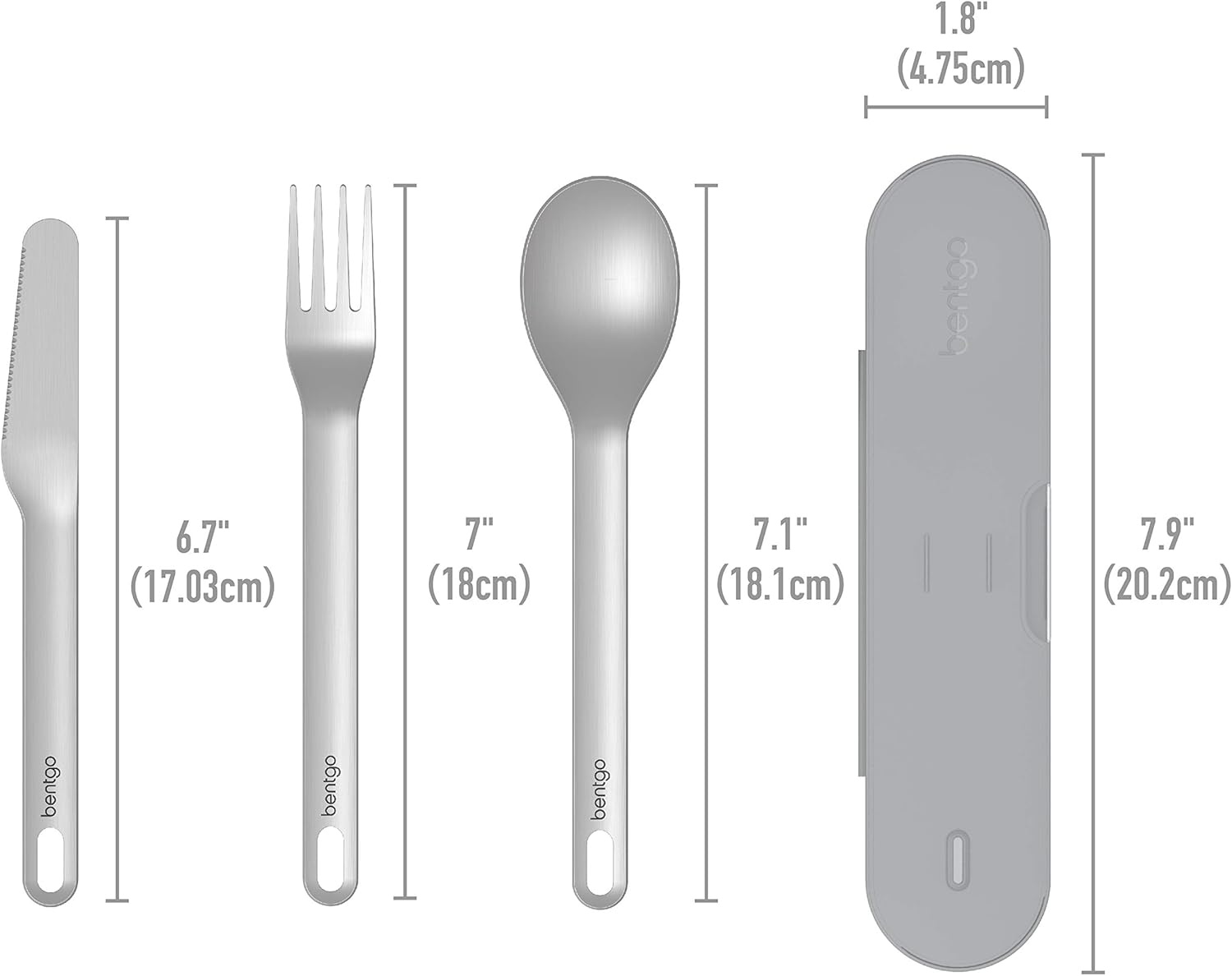 image:imageBentgo Stainless Steel Reusable Travel Utensil SetGray