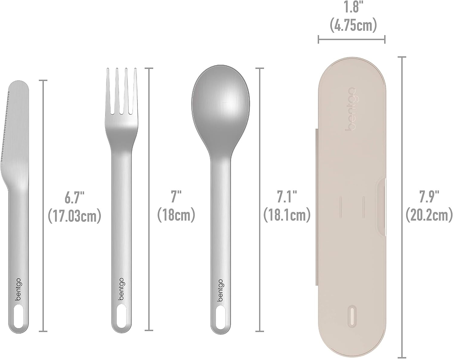 image:imageBentgo Stainless Steel Reusable Travel Utensil SetSand