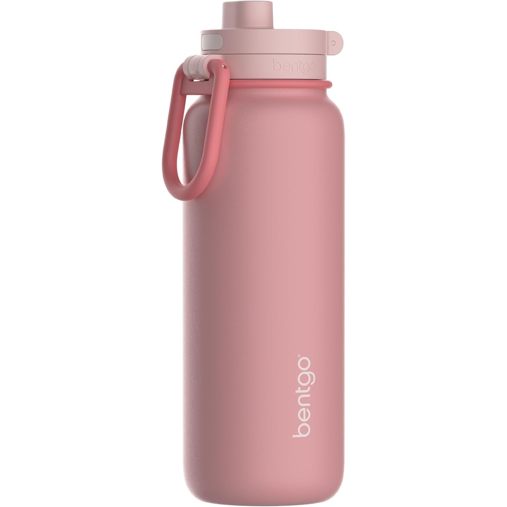 image:imageBentgo Flip 2in1 Straw amp Chug LeakProof Insulated Water Bottle 24 fl ozBlushing