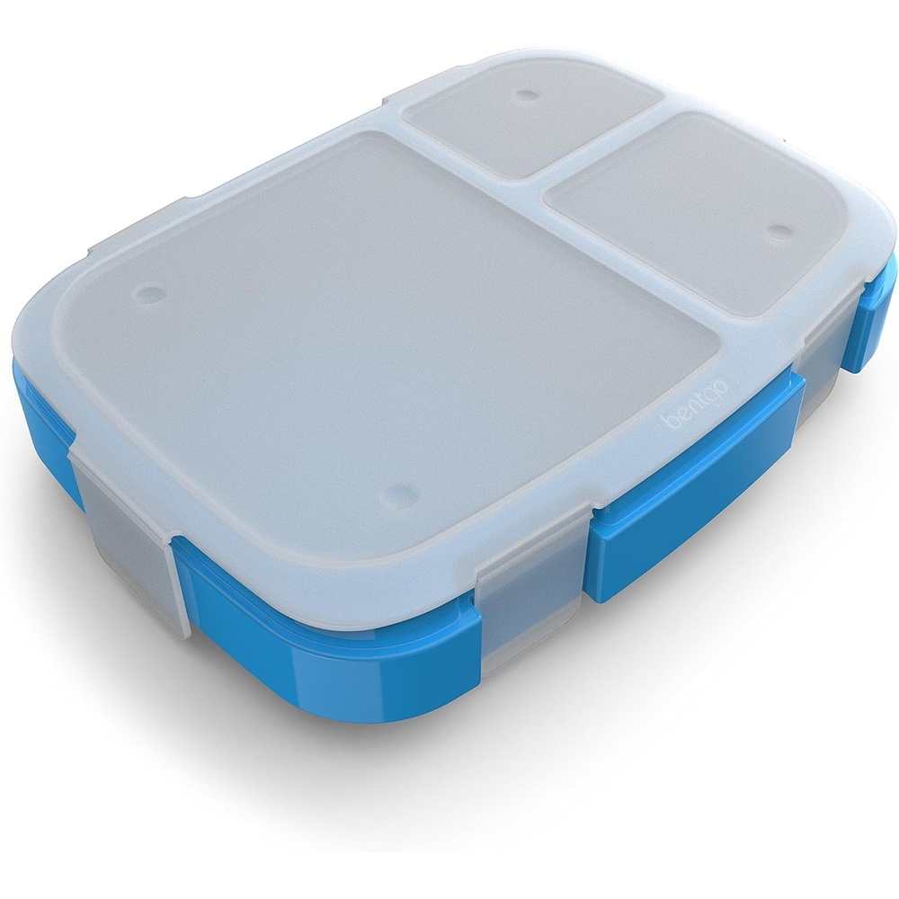 image:imageBentgo Fresh Tray with Cover Reusable 4Compartment Meal Prep ContainerBlue