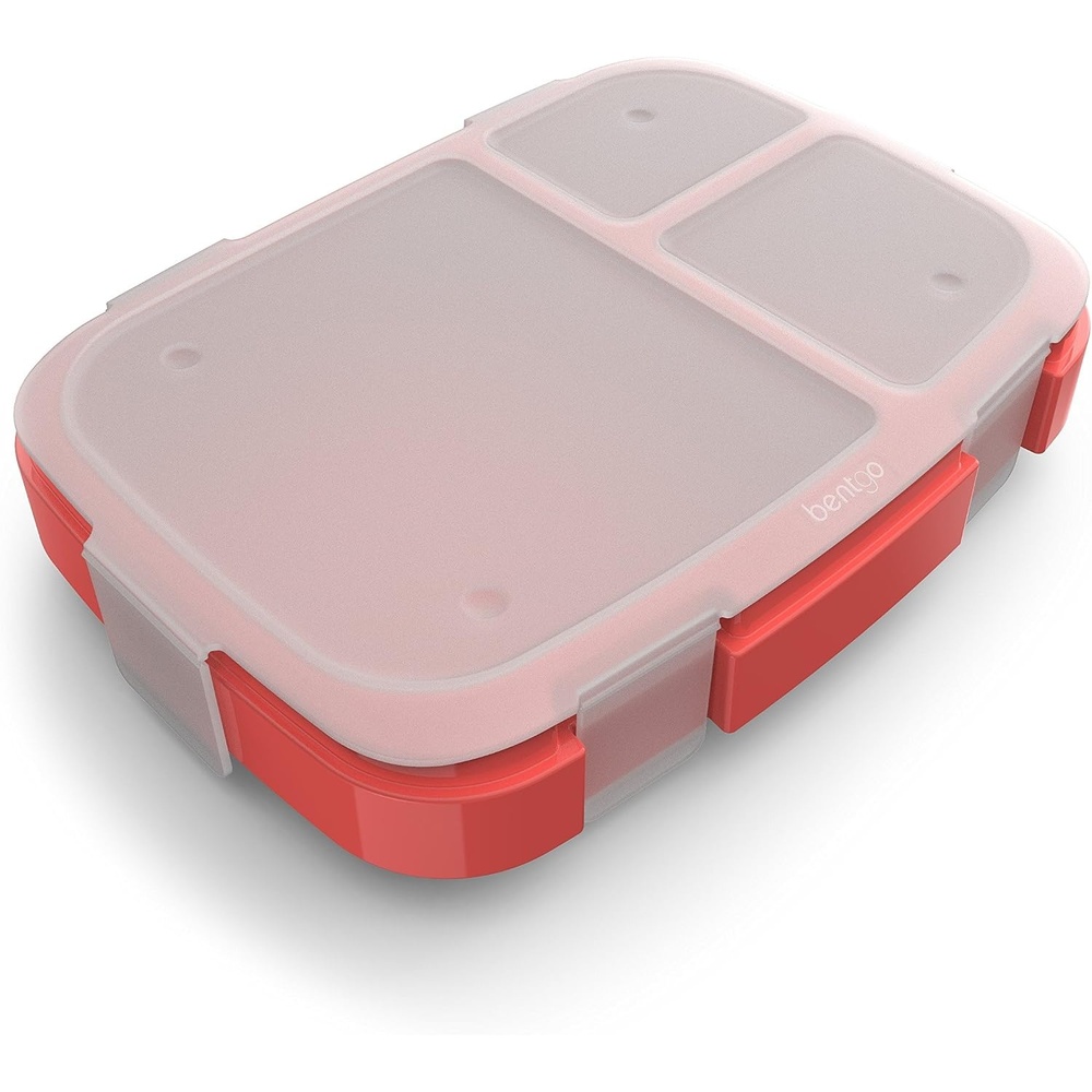 image:imageBentgo Fresh Tray with Cover Reusable 4Compartment Meal Prep ContainerRed