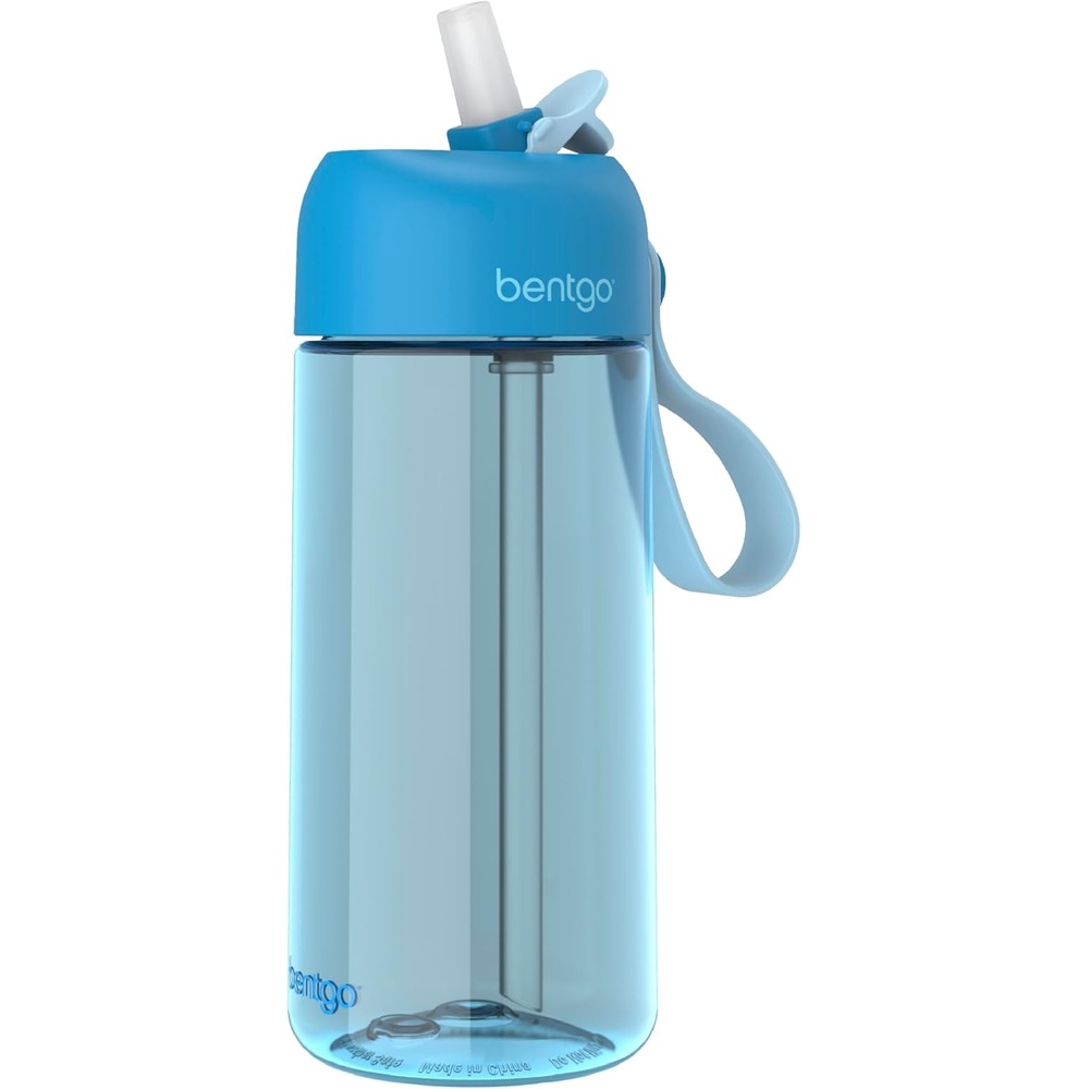 image:imageBentgo Kids Water Bottle  LeakProof Durable Tritan PFAS amp BPAFree 15 fl oz KidsToddlers Ages 3 for School amp Sports Bite amp Sip Spout Carrying Handle Dishwasher Safe NEW Blooming FloralBlue