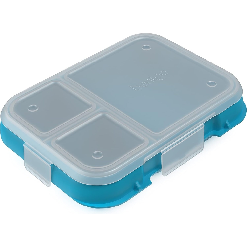image:imageBentgo Pop Replacement Tray with Cover 4 Compartments BPAFreeFlame RedTurquoise