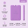 Bentgo Chillers Ice Packs, Slim Reusable Lunch Ice Packs, 4-Pack(Purple)