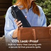 Bentgo Flip 2-in-1 Straw & Chug Leak-Proof Insulated Water Bottle, 24 fl oz(Back to Black)