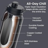 Bentgo Flip 2-in-1 Straw & Chug Leak-Proof Insulated Water Bottle, 24 fl oz(Back to Black)