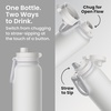 Bentgo Flip 2-in-1 Straw & Chug Leak-Proof Insulated Water Bottle, 24 fl oz(Blanc)