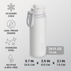 Bentgo Flip 2-in-1 Straw & Chug Leak-Proof Insulated Water Bottle, 24 fl oz(Blanc)