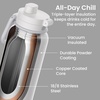 Bentgo Flip 2-in-1 Straw & Chug Leak-Proof Insulated Water Bottle, 24 fl oz(Blanc)