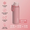 Bentgo Flip 2-in-1 Straw & Chug Leak-Proof Insulated Water Bottle, 24 fl oz(Blushing)