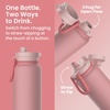 Bentgo Flip 2-in-1 Straw & Chug Leak-Proof Insulated Water Bottle, 24 fl oz(Blushing)