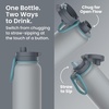 Bentgo Flip 2-in-1 Straw & Chug Leak-Proof Insulated Water Bottle, 24 fl oz(Gray Surf)