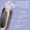 Bentgo Flip 2-in-1 Straw & Chug Leak-Proof Insulated Water Bottle, 24 fl oz(Lilac Cloud)