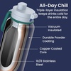 Bentgo Flip 2-in-1 Straw & Chug Leak-Proof Insulated Water Bottle, 24 fl oz(Prep Blue)