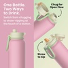 Bentgo Flip 2-in-1 Straw & Chug Leak-Proof Insulated Water Bottle, 24 fl oz(Sherbet)