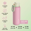 Bentgo Flip 2-in-1 Straw & Chug Leak-Proof Insulated Water Bottle, 24 fl oz(Sherbet)