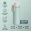 Bentgo Flip 2-in-1 Straw & Chug Leak-Proof Insulated Water Bottle, 24 fl oz(Sun-Day)