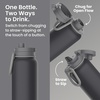 Bentgo Flip 2-in-1 Straw & Chug Leak-Proof Insulated Water Bottle, 24 fl oz(Tweed)