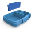 Bentgo Fresh Tray with Cover, Reusable 4-Compartment Meal Prep Container(Blue)