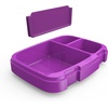 Bentgo Fresh Tray with Cover, Reusable 4-Compartment Meal Prep Container(Purple)