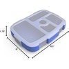 Bentgo Kids Brights 5-Compartment Meal Prep Tray with Transparent Cover(Violet)