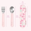 Bentgo Kids Plastic Utensil Set with Fork, Spoon, & Storage Case(Ballet and Bows)