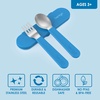 Bentgo Kids Plastic Utensil Set with Fork, Spoon, & Storage Case(Blue)