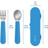 Bentgo Kids Plastic Utensil Set with Fork, Spoon, & Storage Case(Blue)