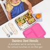 Bentgo Kids Plastic Utensil Set with Fork, Spoon, & Storage Case(Cowgirl Dreams)