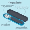 Bentgo Kids Plastic Utensil Set with Fork, Spoon, & Storage Case(Dino)