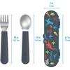 Bentgo Kids Plastic Utensil Set with Fork, Spoon, & Storage Case(Dino)