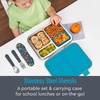 Bentgo Kids Plastic Utensil Set with Fork, Spoon, & Storage Case(Dino)