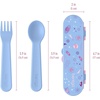 Bentgo Kids Plastic Utensil Set with Fork, Spoon, & Storage Case(Lavender Galaxy)
