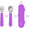 Bentgo Kids Plastic Utensil Set with Fork, Spoon, & Storage Case(Purple)