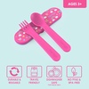 Bentgo Kids Plastic Utensil Set with Fork, Spoon, & Storage Case(Rainbows and Butterflies)