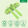 Bentgo Kids Plastic Utensil Set with Fork, Spoon, & Storage Case(Safari)