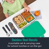 Bentgo Kids Plastic Utensil Set with Fork, Spoon, & Storage Case(Sssnakes)