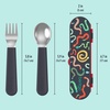 Bentgo Kids Plastic Utensil Set with Fork, Spoon, & Storage Case(Sssnakes)