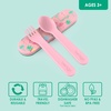 Bentgo Kids Plastic Utensil Set with Fork, Spoon, & Storage Case(Tropical)