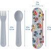 Bentgo Kids Plastic Utensil Set with Fork, Spoon, & Storage Case(Trucks)