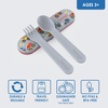 Bentgo Kids Plastic Utensil Set with Fork, Spoon, & Storage Case(Trucks)