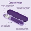 Bentgo Kids Plastic Utensil Set with Fork, Spoon, & Storage Case(Unicorn)